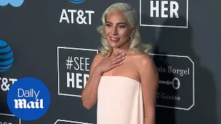 Lady Gaga shines in a strapless gown at 2019 Critics' Choice