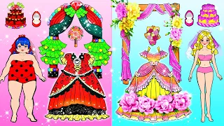 Vestido De Muñeca De Papel - Fat Vs Thin Bride Wedding Makeup & Dress Up Contest - Woa Doll Español