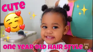 HOW I STYLE MY ONE YEAR OLDS HAIR‼️