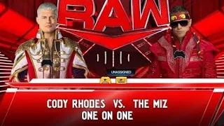 Cody Rhodes v. The Miz - Raw