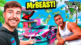 Conozco a MrBeast en GTA 5! El Youtuber MÁS FAMOSO 2024