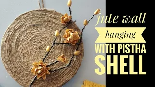 jute wall hanging with pistha shell