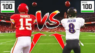 Who Would Return a Kick For a Touchdown First, Lamar Jackson or Patrick Mahomes?