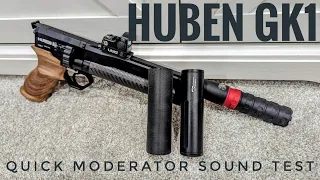 Huben GK1 .25 cal - Quick Moderator Sound Test