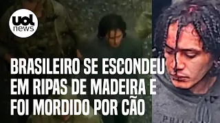 Brasileiro capturado nos EUA se escondeu em pilha de ripas de madeira e foi mordido por cão