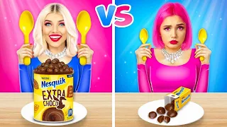 Desafío Comida Gigante VS Pequeña | ¡Guerra de Alimentos con Dulces por 24 HRS! Show por RATATA COOL