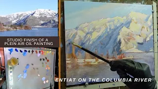 STUDIO FINISH Entiat on the Columbia River oil painting