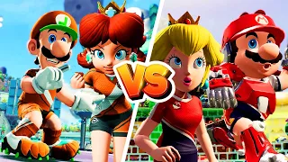 Mario Strikers Battle League - Luigi & Daisy Vs Mario & Peach (Hard CPU) Gameplay