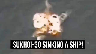 Russian Sukhoi 30 Sinking A Ship!