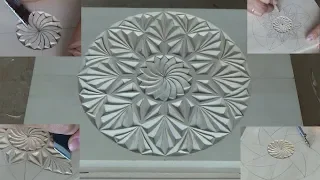 Rosette. Geometric carving