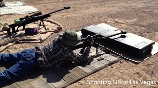 Armalite AR50 vs. Barrett M99A1 - 50 Cal BMG Competition in the Las Vegas Desert - Re Upload