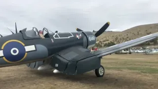 F4U Corsair start up #plane #fighterplanes