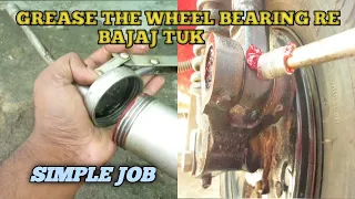 How to grease the wheel bearing rear and front/ BAJAJ AUTO