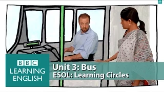 Learning Circles - Bus: English vocabulary and phrases to help you travel on a bus.