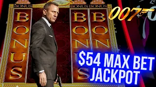 $54 Max Bet HANDPAY JACKPOT On James Bond Slot | Winning On Movie Games | SE-6 | EP-9