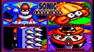 Sonic Labyrinth - All Boss Encounters - No Damage!!