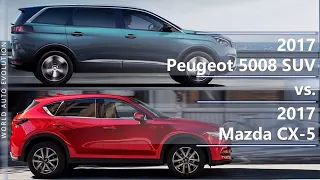 2017 Peugeot 5008 SUV vs 2017 Mazda CX-5 (technical comparison)