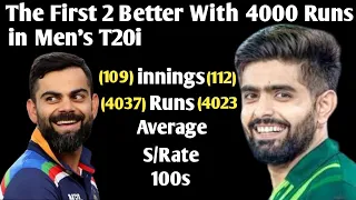 The First Two Better Virat Kohli and Babar Azam 4000 Runs in Men's T20i The 4k Club