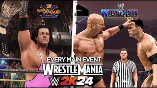 Every Main Event of Wrestlemania (10-19) on WWE2K24