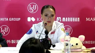 Alina Zagitova GP Final 2019 SP Press Conference