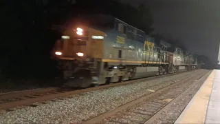 CSX M401 passes by the Charleston SC Amtrak Station on the CSX A Line