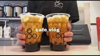 cafe vlog | 요즘 유행하는  흑당밀크티 만들고 카페에서 열일하는 일상