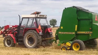 Prasowanie 2018 (nowy nabytek JOHN DEERE 590)&zetor 7745&