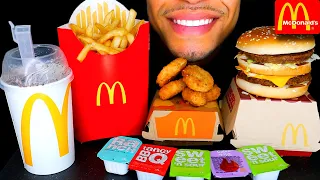 MCDONALD'S CHICKEN NUGGETS BIG MAC FRIES | OREO MCFLURRY ICE CREAM | MUKBANG ASMR EATING