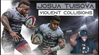 American Football player react to Genetic Freak Josua Tuisova Violent Collisions, Hits, Bump Offs