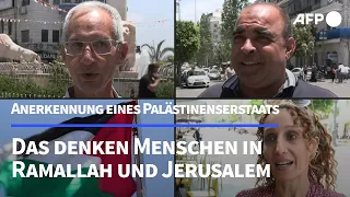 Palästinenserstaat: Das denken Menschen in Ramallah und in Jerusalem | AFP