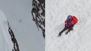 Skier survives insane 1,000-foot plunge