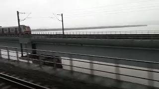 Mumbai Local passing Through Bhayandar Bridge