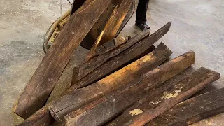 Black Moldy Discarded Roadside Logs Can Also Become A Great Dining Table.