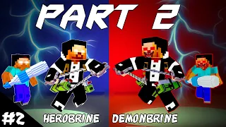 AMONG US THE IMPOSTOR PART 2  : HEROBRINE BECAME DEMON - MONSTER SCHOOL