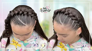 Hermoso Peinado para Niñas en Diadema con Ligas | Peinados Faciles y Rapidos de Hacer