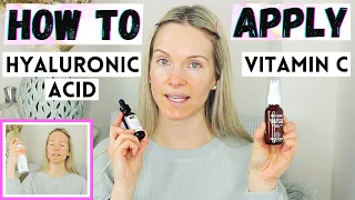 HOW TO APPLY HYALURONIC ACID & VITAMIN C TOGETHER | DEMO