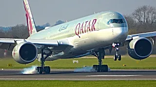 Early Morning Close Up Arrivals at Manchester Airport, MAN - RWY05R | 06/03/24