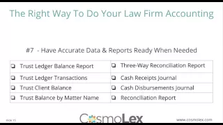 The Right Way to Do Law Firm Accounting | CosmoLex Webinar