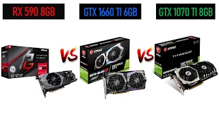 GTX 1660 Ti vs GTX 1070 Ti vs RX 590 - i5 9600k - Gaming Comparisons