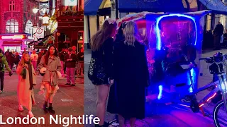 London, England 🏴󠁧󠁢󠁥󠁮󠁧󠁿 Central London Night Walk | Soho Nightlife | West End Walking 4K HDR