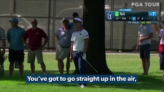 Kevin Na has an argument with his caddy on the course