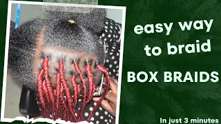 easy way to braid #boxbraids for beginners !! DETAILED 🔥