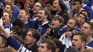 Maple Leaf Square fans primed for Game 1, sing O Canada