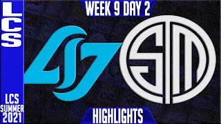 CLG vs TSM Highlights | LCS Summer 2021 W9D2 | Counter Logic Gaming vs Team Solomid