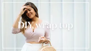 DIY Long Sleeve Wrap Top (No Sewing Required!)