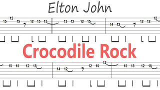 Elton John - Crocodile Rock / Guitar Solo Tab+BackingTrack