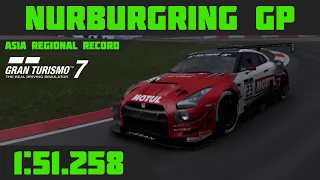 ASIA RECORD - Gran Turismo 7 - Nurburgring GP TT - Nissan GTR GT3 13' - 1:51.258