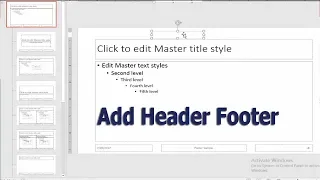 How to Add Header and  Footer in Microsoft Powerpoint 2017