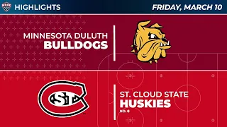 3/10/23 Minnesota Duluth at St  Cloud State Highlights (Quarterfinals Game 1)