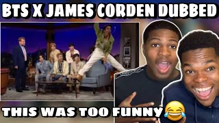 IF BTS ON JAMES CORDEN WAS DUBBED - REACTION!